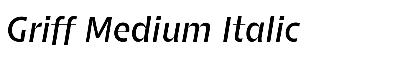 Griff Medium Italic